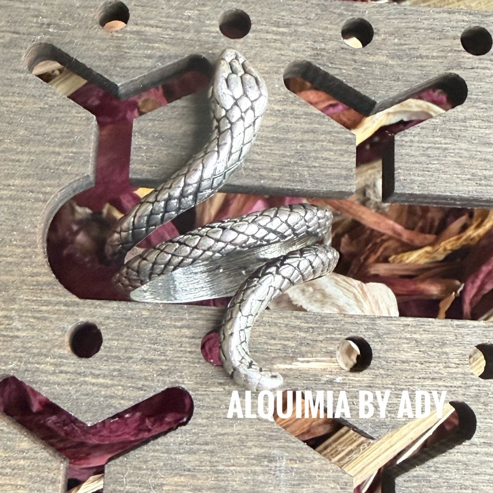 Goth-unisex Silver Snake Ring